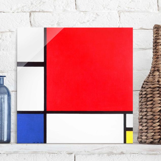 Küche Dekoration Piet Mondrian - Komposition Rot Blau Gelb