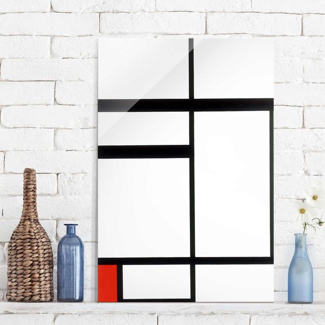 Küchen Deko Piet Mondrian - Komposition Rot Schwarz Weiß