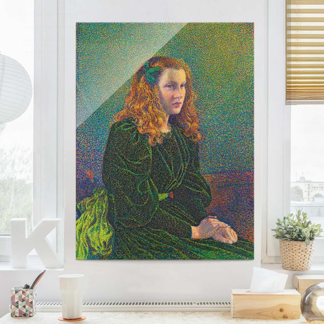 Wanddeko Flur Theo van Rysselberghe - Junge Frau in grünem Kleid