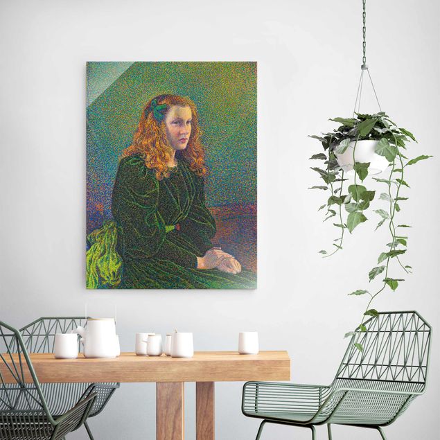 Wanddeko Esszimmer Theo van Rysselberghe - Junge Frau in grünem Kleid