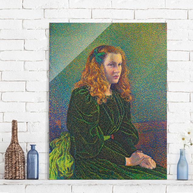 Wanddeko Schlafzimmer Theo van Rysselberghe - Junge Frau in grünem Kleid