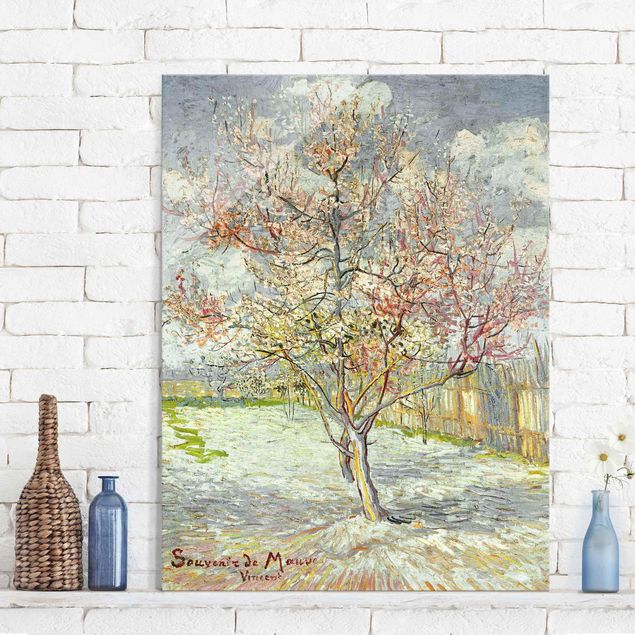 Impressionismus Bilder Vincent van Gogh - Blühende Pfirsichbäume