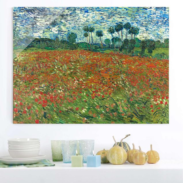 Wandbilder Mohnblumen Vincent van Gogh - Mohnfeld