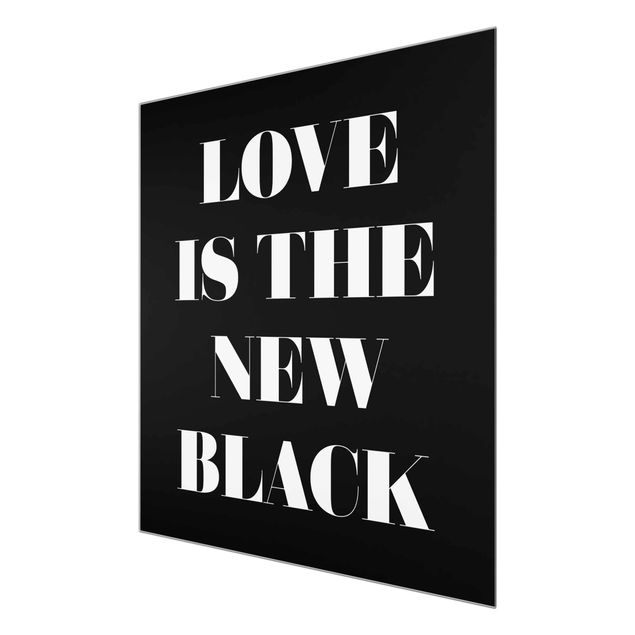 Wanddeko über Sofa Love is the new black