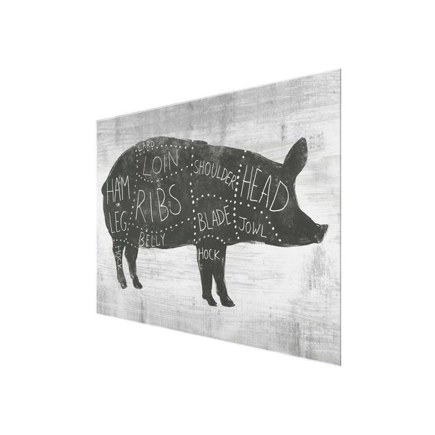 Wandbilder Modern Metzger Schautafel - Schwein
