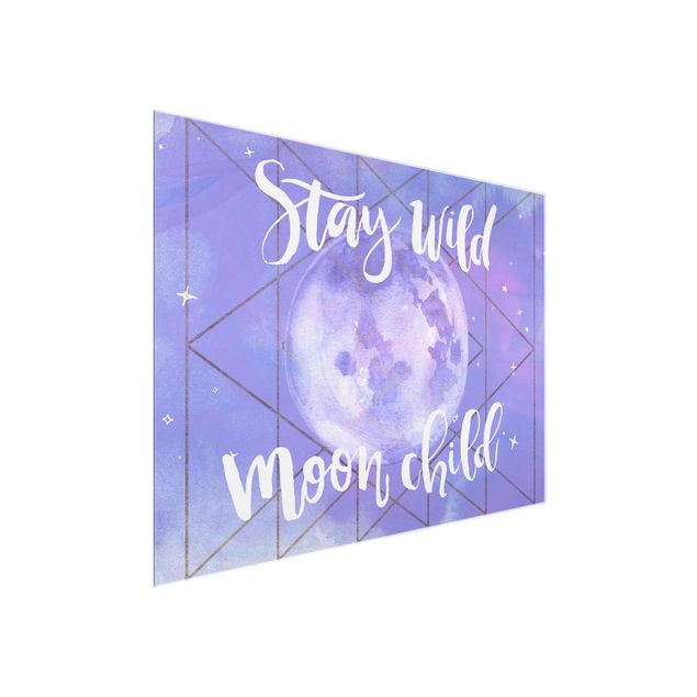 Wanddeko Büro Mond-Kind - Stay wild
