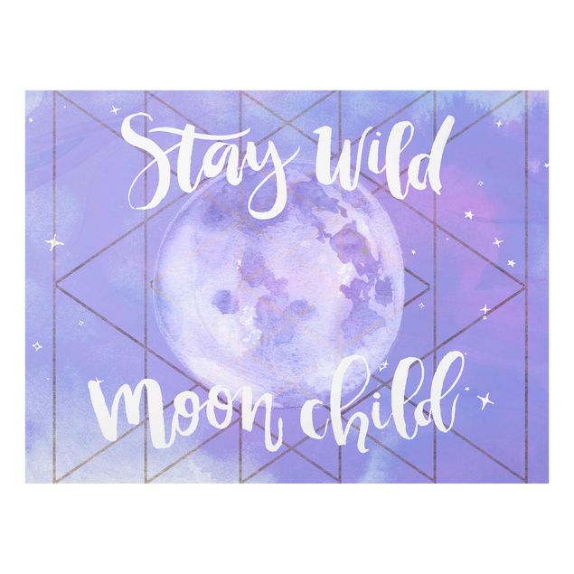 Wanddeko Treppenhaus Mond-Kind - Stay wild