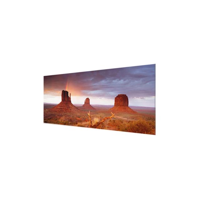 Wanddeko Büro Monument Valley bei Sonnenuntergang