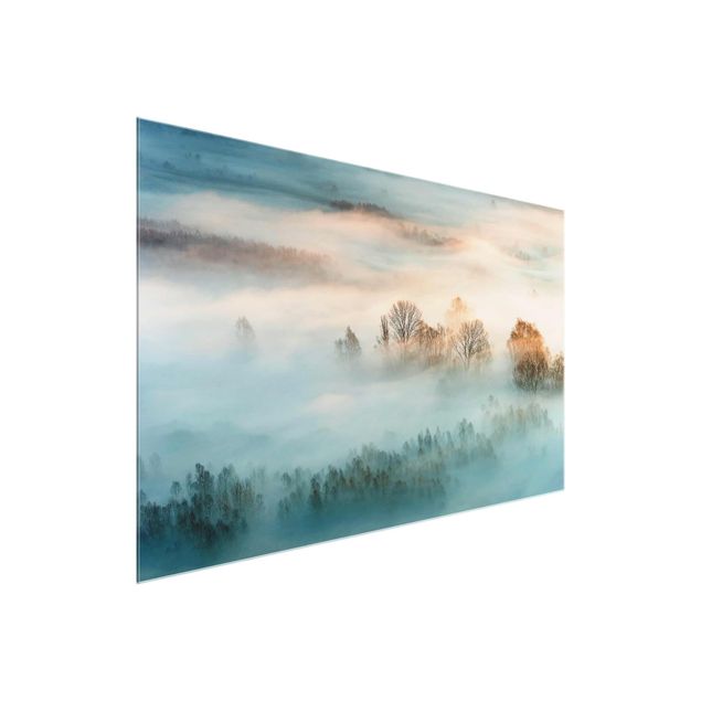 Wanddeko Esszimmer Nebel bei Sonnenaufgang