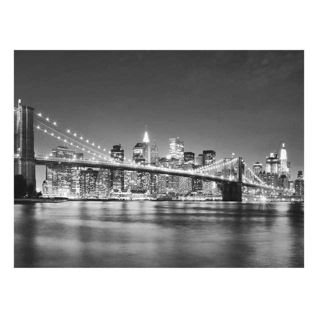 Wanddeko Esszimmer Nighttime Manhattan Bridge II