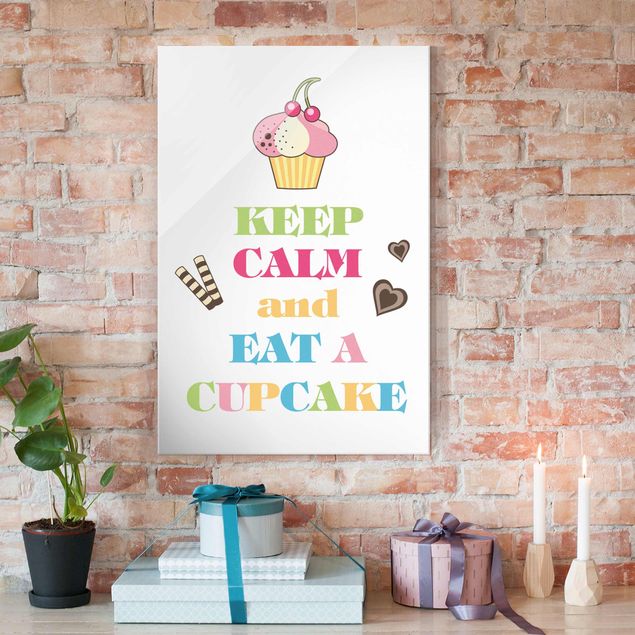 Wanddeko Büro Keep Calm And Eat A Cupcake Bunt