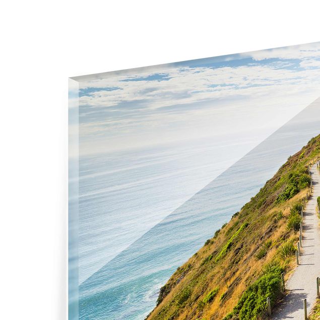 Wanddeko über Bett Nugget Point Leuchtturm und Meer Neuseeland