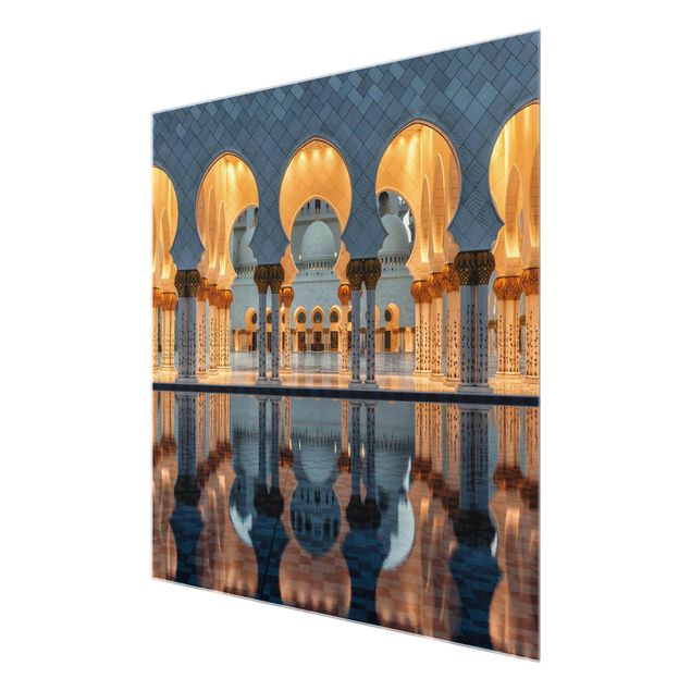 Wanddeko orange Reflexionen in der Moschee