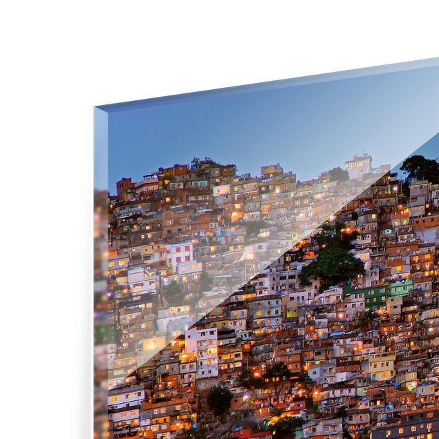 Wanddeko Treppenhaus Rio de Janeiro Favela Sonnenuntergang