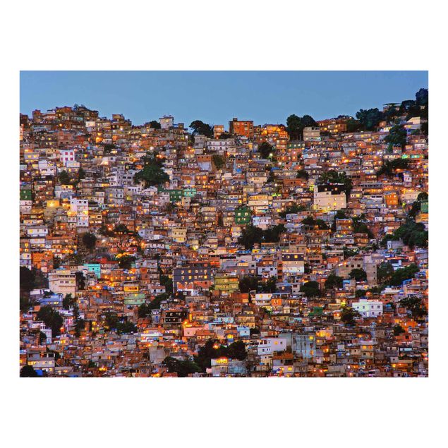 Wanddeko Esszimmer Rio de Janeiro Favela Sonnenuntergang