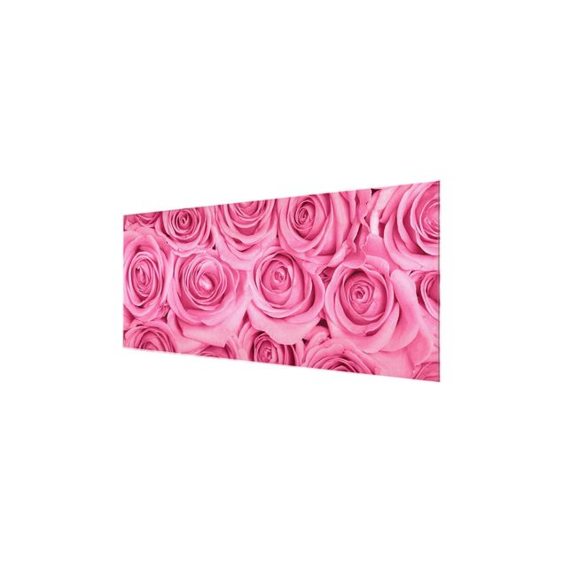 Wanddeko Esszimmer Rosa Rosen