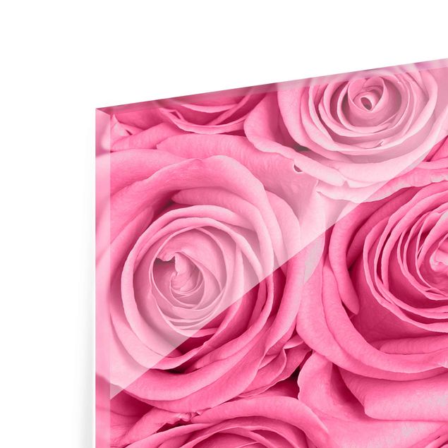 Wanddeko pink Rosa Rosen