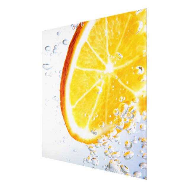 Wandbilder Früchte Splash Orange