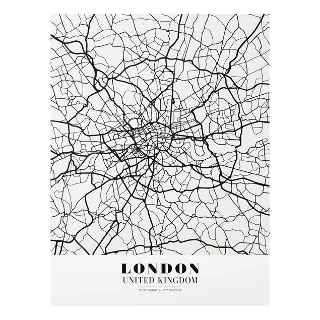 Wanddeko Büro Stadtplan London - Klassik