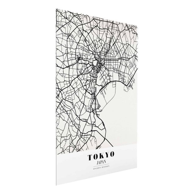 Wanddeko Büro Stadtplan Tokyo - Klassik