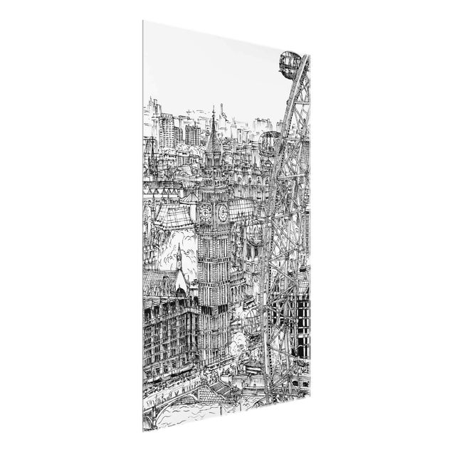 Wanddeko Esszimmer Stadtstudie - London Eye