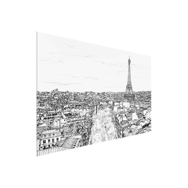 Wanddeko Esszimmer Stadtstudie - Paris