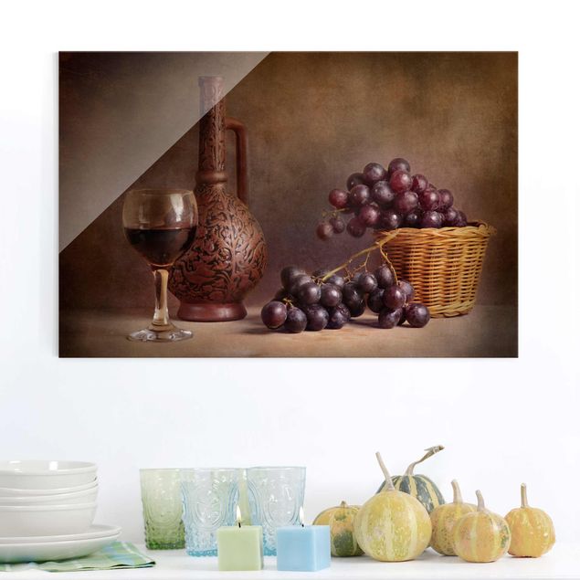 Küche Dekoration Stillleben mit Weintrauben