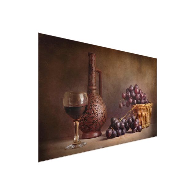 Wanddeko Büro Stillleben mit Weintrauben