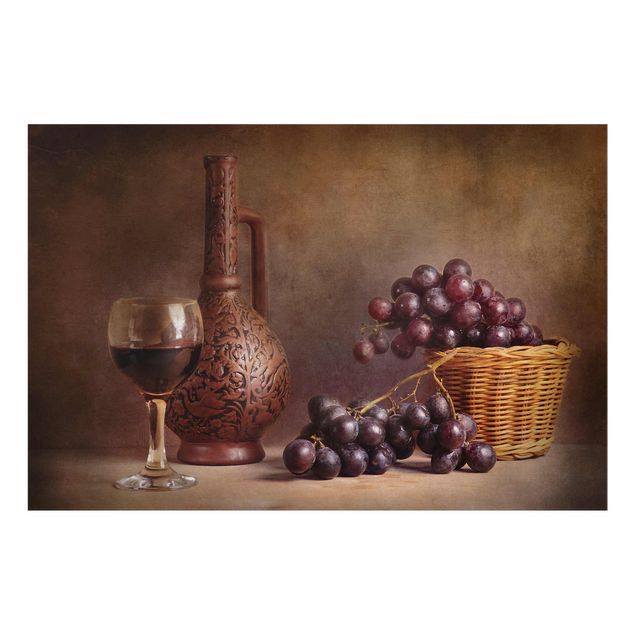 Wandbilder Modern Stillleben mit Weintrauben
