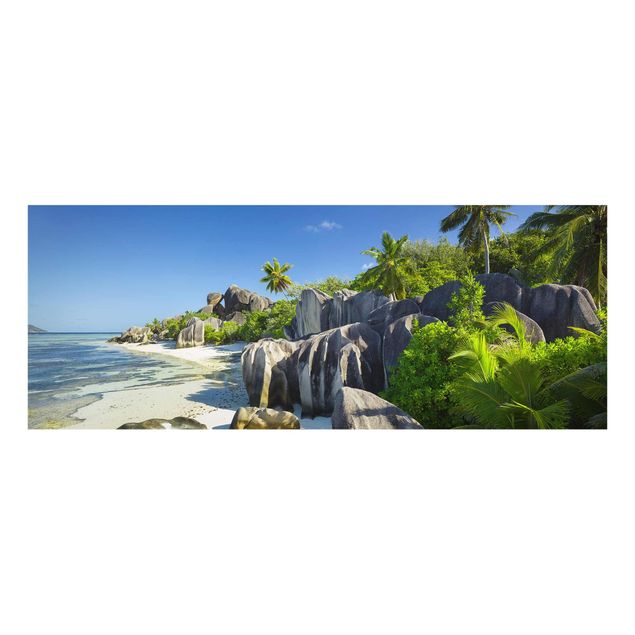 Wanddeko Büro Traumstrand Seychellen