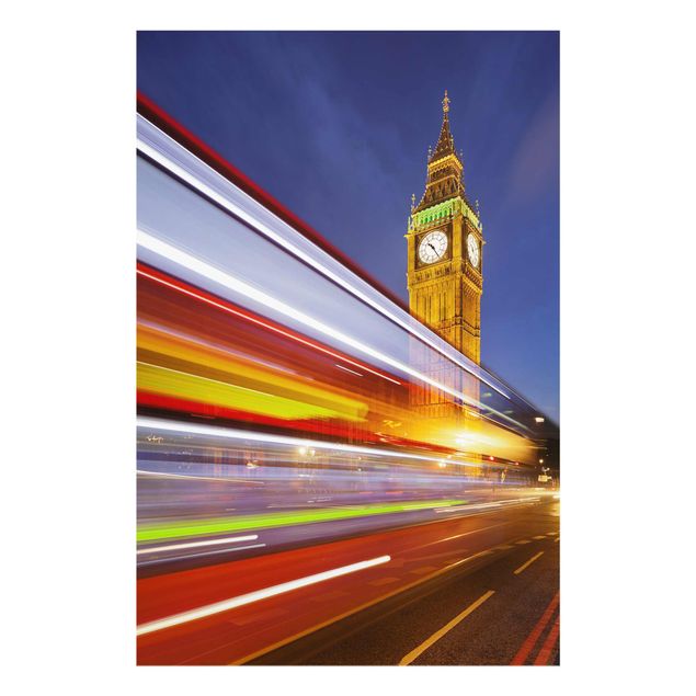 Wanddeko Schlafzimmer Verkehr In London am Big Ben bei Nacht