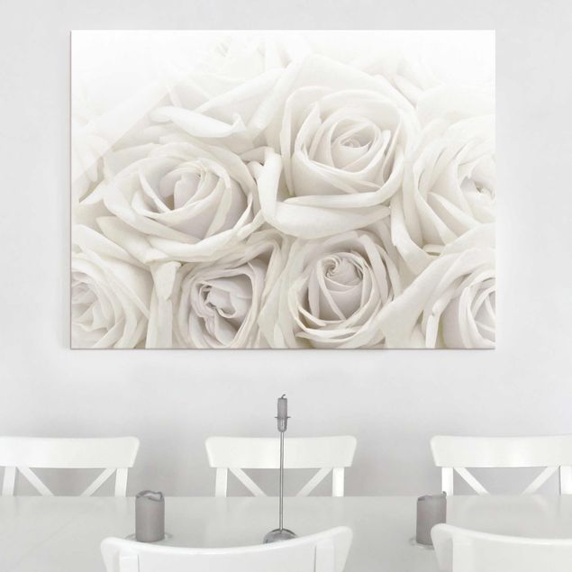 Glasbilder Rose Wedding Roses