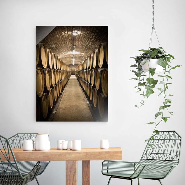 Wanddeko Büro Weinkeller