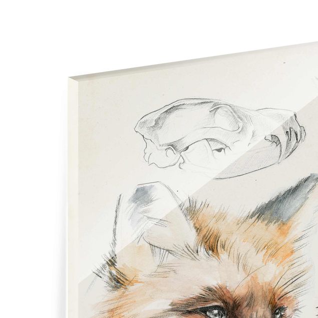 Wanddeko über Sofa Wildnis Journal - Fuchs