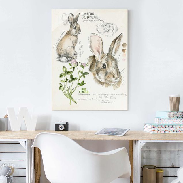 Wanddeko Schlafzimmer Wildnis Journal - Kaninchen