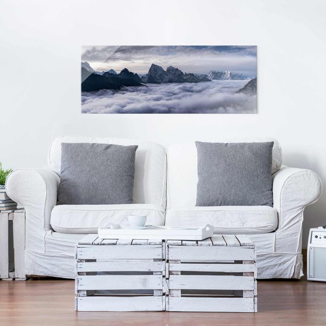 Wanddeko Schlafzimmer Wolkenmeer im Himalaya