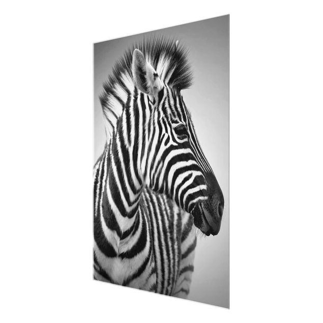 Wanddeko über Sofa Zebra Baby Portrait II