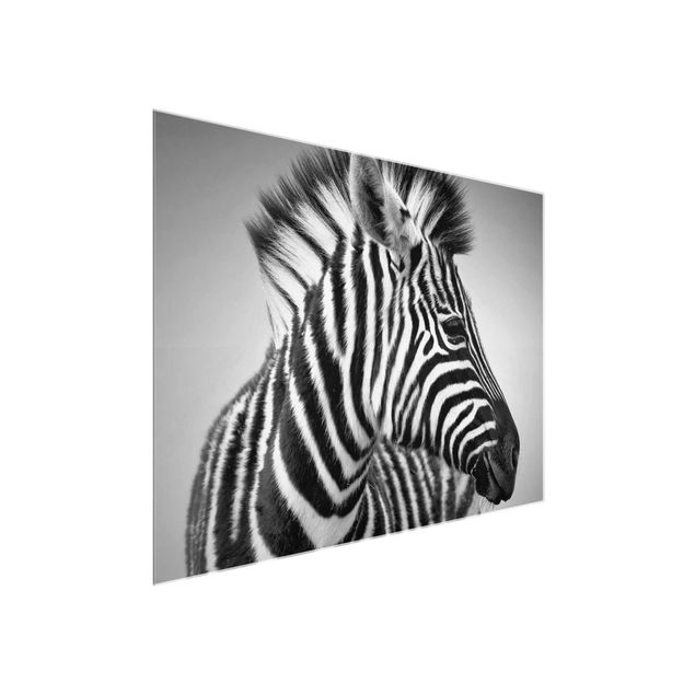 Wanddeko Büro Zebra Baby Portrait II