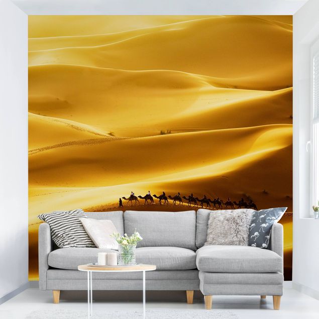 Wanddeko Wohnzimmer Golden Dunes