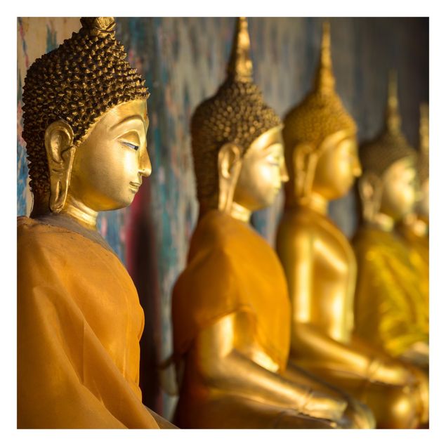 Wanddeko Büro Goldene Buddha Statuen