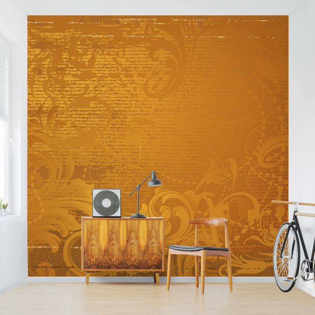 Wanddeko Wohnzimmer Goldener Barock