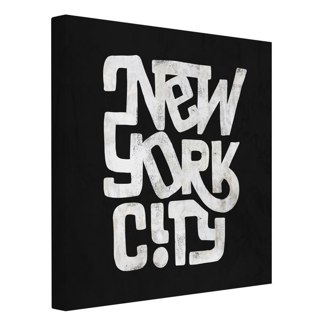 Leinwand New York Graffiti Art Calligraphy New York City Schwarz