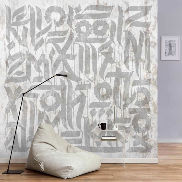 Wanddeko Schlafzimmer Graffiti Art Calligraphy