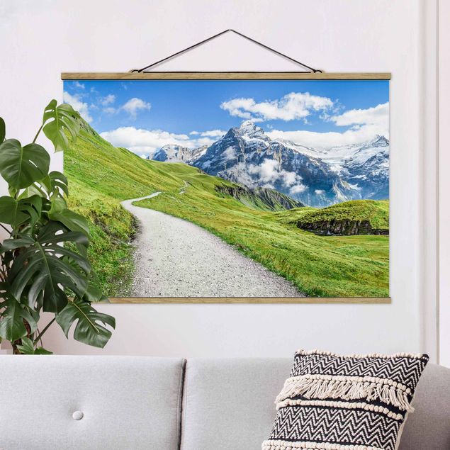 Wanddeko Wohnzimmer Grindelwald Panorama