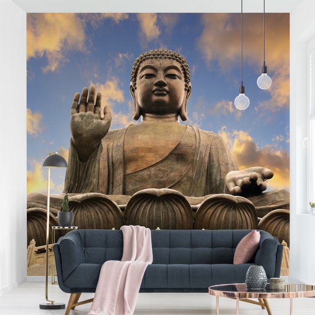 Wanddeko beige Großer Buddha