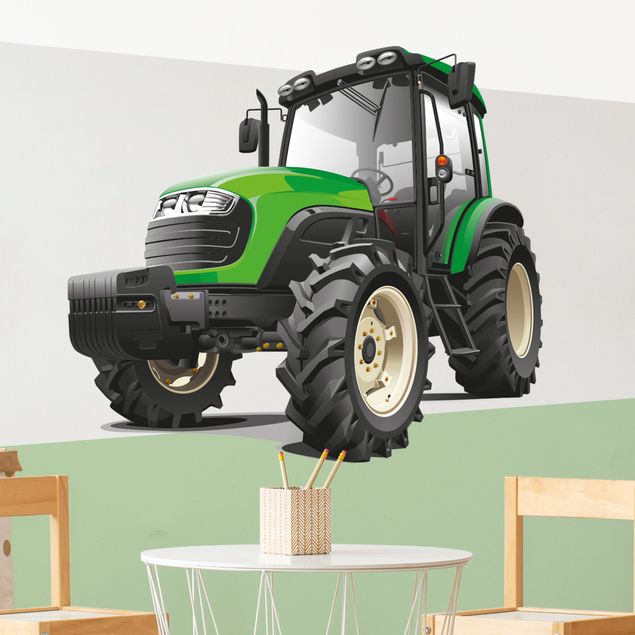 Deko Kinderzimmer Großer grüner Traktor