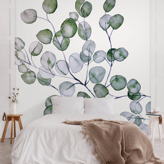 Wanddeko Esszimmer Grünes Aquarell Eukalyptuszweig
