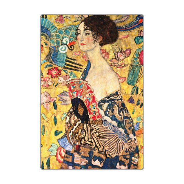 Wanddeko Praxis Gustav Klimt - Dame mit Fächer