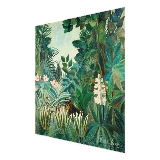 Wanddeko über Sofa Henri Rousseau - Dschungel am Äquator