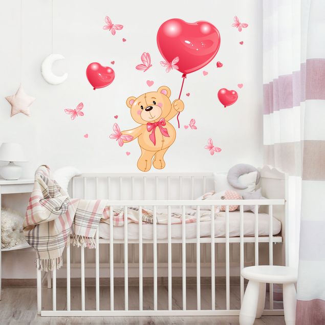 Wanddeko Babyzimmer Herz-Teddy